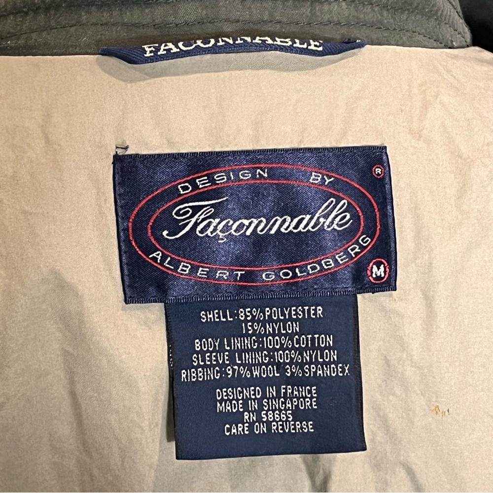 Faconnable Albert Goldberg Men’s Water Resistant Bomber Jacket Size M Preppy - Picture 10 of 14